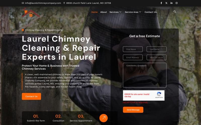 Laurel Chimney Company website built by Sites Delight Creatives