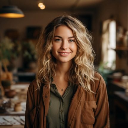 Warm-and-Friendly-Blonde-with-Earth-Tone-Attire Warm-and-Friendly-Blonde-with-Earth-Tone-Attire